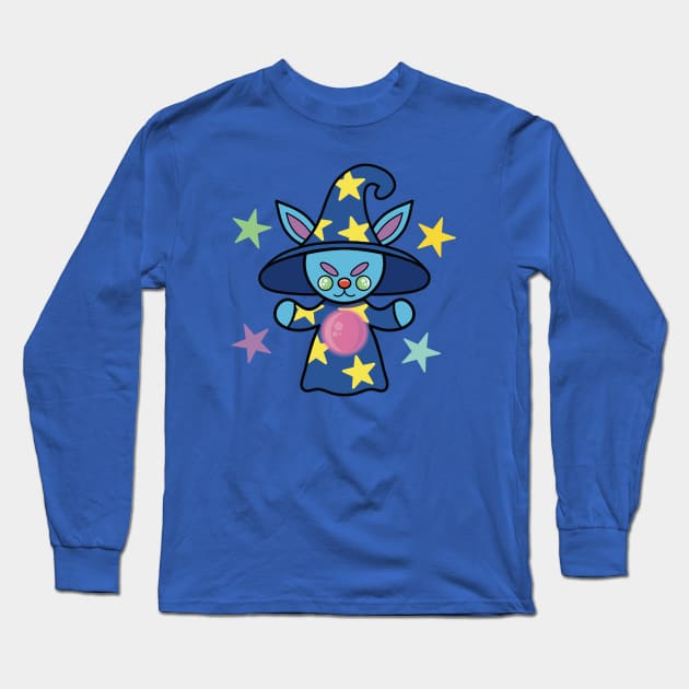 Mad Wizard Rabbit Long Sleeve T-Shirt by RD Doodles